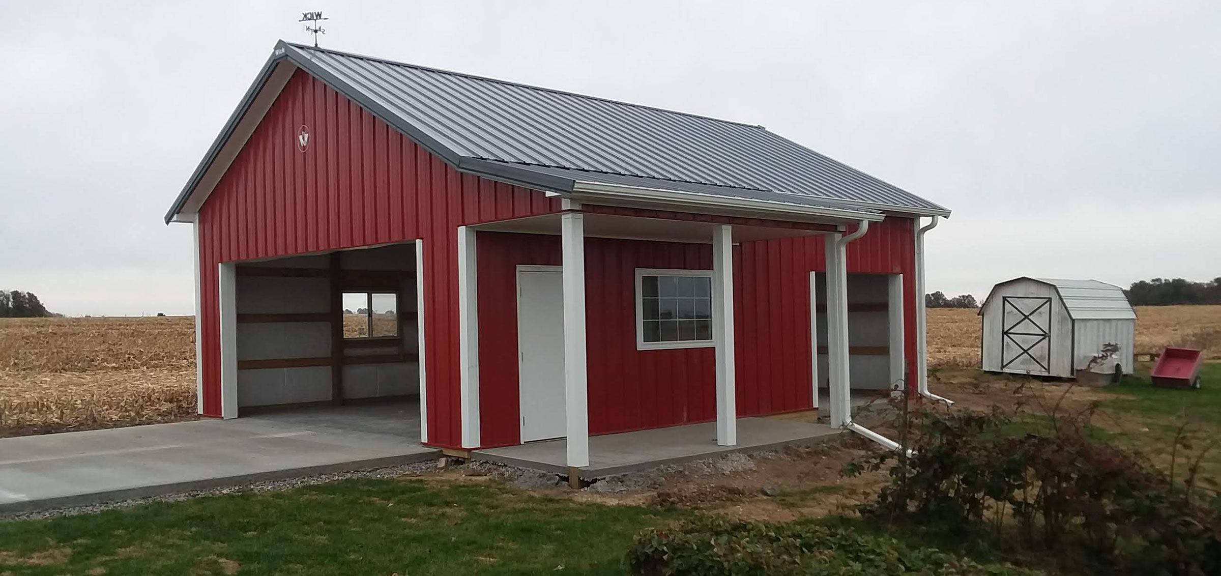 Pole barn Storage Shed